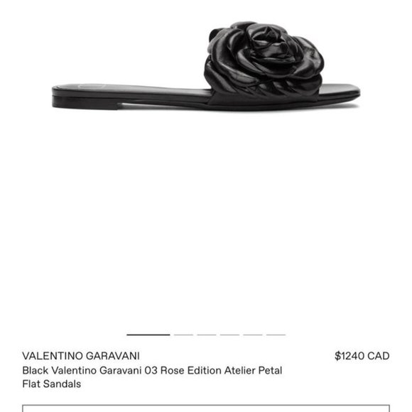 VALENTINO GARAVANI Black 03 Rose Edition Atelier Petal Flat Sandals - Picture 9 of 9